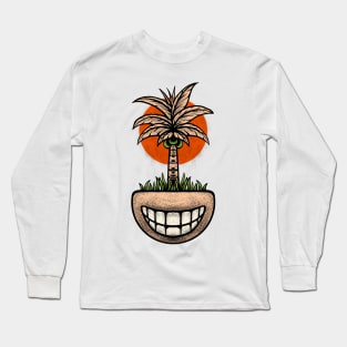 Coconut tree with smile Long Sleeve T-Shirt